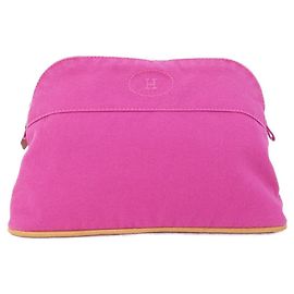 Hermès Pochette Hermes Bolide MM Canvas Rosa
