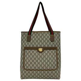 Bolsa Tote Gucci em couro e PVC Marrom