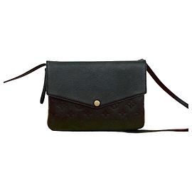 Bolsa de Ombro Louis Vuitton Twice Monogram Empreinte Preto
