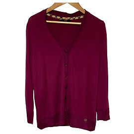 Autre Marque DAKS Wollstrick-Cardigan Lila