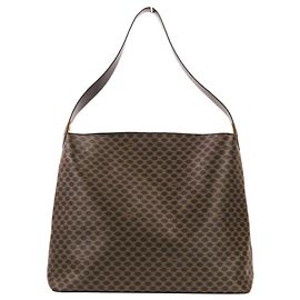 Céline Borsa a Spalla Celine Vintage Macadam Marrone Nero
