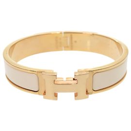 Hermès Hermes Click H PM Bangle White Golden