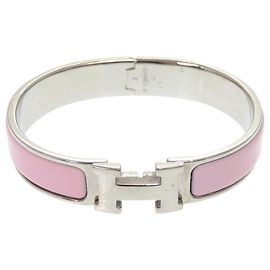 Hermès Hermes Click H PM Bangle Silvery Pink