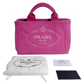 Bolsa Tote Prada Canapa Denim Rosa