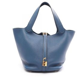 Hermès Borsa Hermes Picotin Lock MM Blu