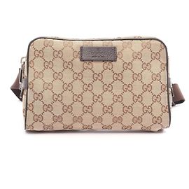 Pochete Gucci GG Canvas Marrom Bege