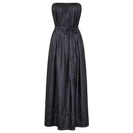 L'Agence Black Strapless Maxi Dress Black