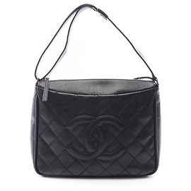 Chanel Wild Stitch Large Coco Mark Shoulder Bag Black
