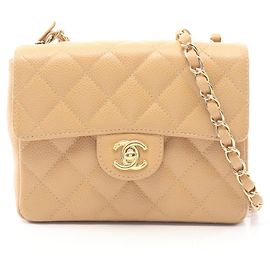 Borsa a Spalla Chanel Mini Matelassé Beige