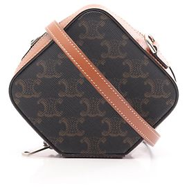 Céline Mini borsa a tracolla Celine Triomphe Marrone Nero