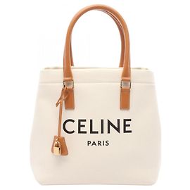 Céline Sac Cabas Horizontal Celine Marron Écru