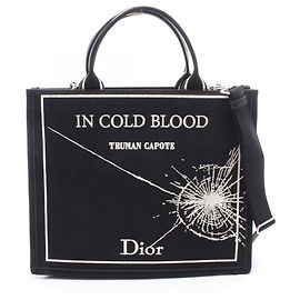 Christian Dior Dior BOOK TOTE Medium 2-Way Tote Bag Nero Bianco