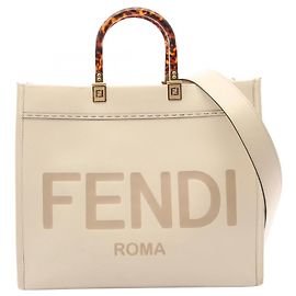 Sac cabas 2-Way Fendi Sunshine Medium Marron Écru