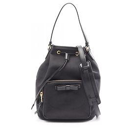 Prada LOGO JACQUARD 2-Way Handbag Black