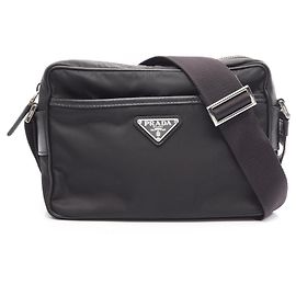Borsa a tracolla Prada RE-NYLON TESSUTO+SAFFIANO Nero
