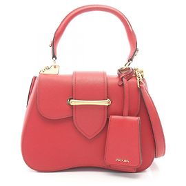 Prada Sydney 2-Way Handbag Red