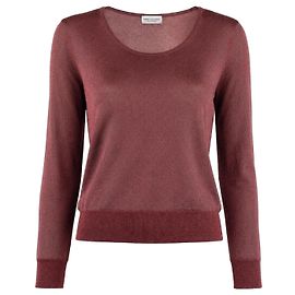 Dries Van Noten Feinstrick-Pullover - Altrosa Bordeaux