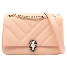 Bulgari Bolsa de Ombro Bvlgari Serpenti Cabochon Rosa