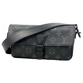 Borsa a tracolla Louis Vuitton Monogram Empreinte Montsouris Wearable Wallet Nero