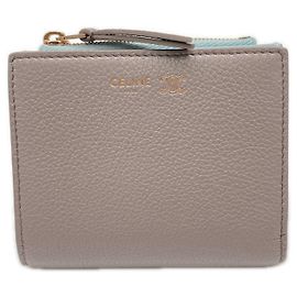 Céline Cartera compacta Celine Triomphe Stamp Azul Gris