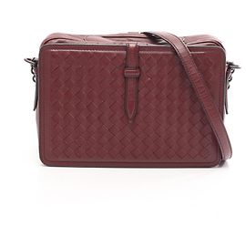 Borsa a Spalla Bottega Veneta Intrecciato Bordò