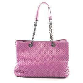 Sac cabas Bottega Veneta Intrecciato rose Rose