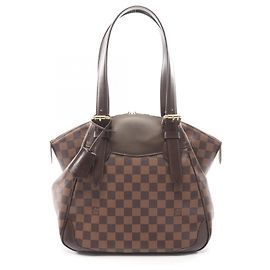 Borsa a spalla Louis Vuitton Verona MM Damier Ebene Marrone