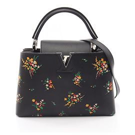 Borsa 2-Way Louis Vuitton Capucines PM Blossom Nero Multicolore