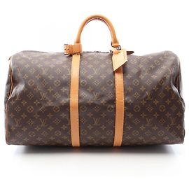 Borsa Boston Louis Vuitton Keepall 55 Marrone Monogramma