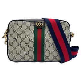 Gucci Ophidia Medium Crossbody Bag Brown Beige