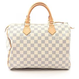 Bolsa Louis Vuitton Speedy 30 Damier Azur Branco