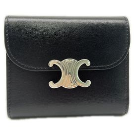 Céline Cartera Celine Triomphe Small Flap Negro