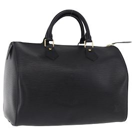 Sac à main LOUIS VUITTON Epi Speedy 30 Noir M43002 LV Auth 190170SAV Noir