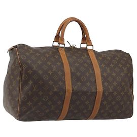 LOUIS VUITTON Monogram Keepall 50 Boston Bag M41426 LV Auth 191503 Monograma