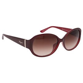 Gafas de sol Salvatore Ferragamo de plástico rojo y oro Auth SW2603 Roja Dorado