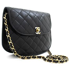 CHANEL Paris Borsa a Spalla Vintage con Catena Piccola Nera Nero
