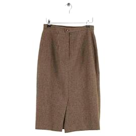 Burberry Brown Wool Skirt Brown