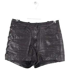 Ba&Sh leather mini shorts black Black