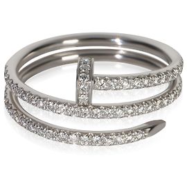 Anello Cartier Double Juste un Clou in oro bianco e diamanti, modello piccolo Altro