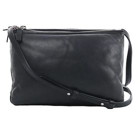 Céline Borsa a tracolla piccola in pelle Soft Trio di Celine, nero Nero
