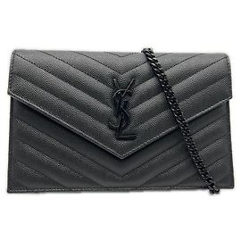 Borsa a tracolla in pelle di vitello nera Yves Saint Laurent Nero