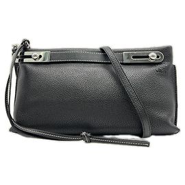 Piccola borsa a tracolla in pelle Loewe Missy Nero