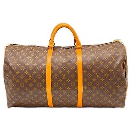 Louis Vuitton Monogram Keepall 60 Bag Brown Beige