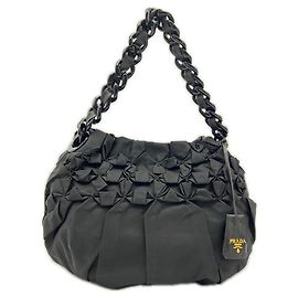 Borsa Prada Nylon Triangle Logo Frill Nero