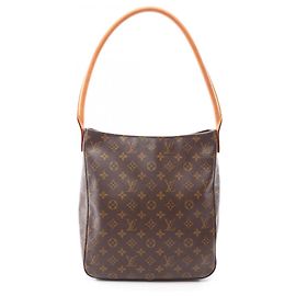 Bolsa de Ombro Louis Vuitton Looping GM Marrom Monograma