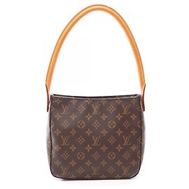 Borsa a tracolla Louis Vuitton Looping MM Monogram Marrone Monogramma