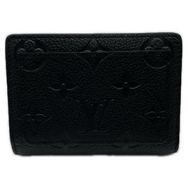 Cartera de doble pliegue Louis Vuitton Monogram Empreinte Negro