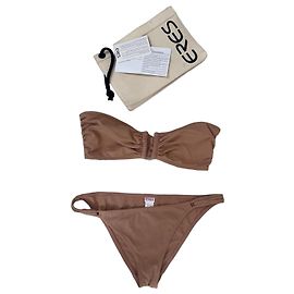 Conjunto de bañador de 2 piezas Eres beige con ganchillo Beige