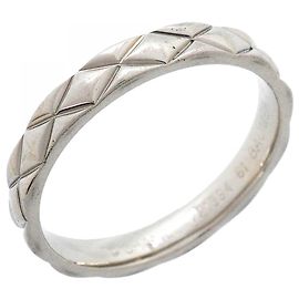 Chanel Matelassé Platinum Band Ring Other