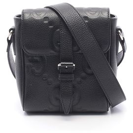 Gucci Small Messenger Bag in Black Leather Black